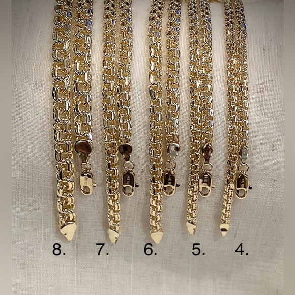 BISMARK Yellow Gold plated 14k Chain Necklaces  24” With crystal cross - Picture 12 of 17